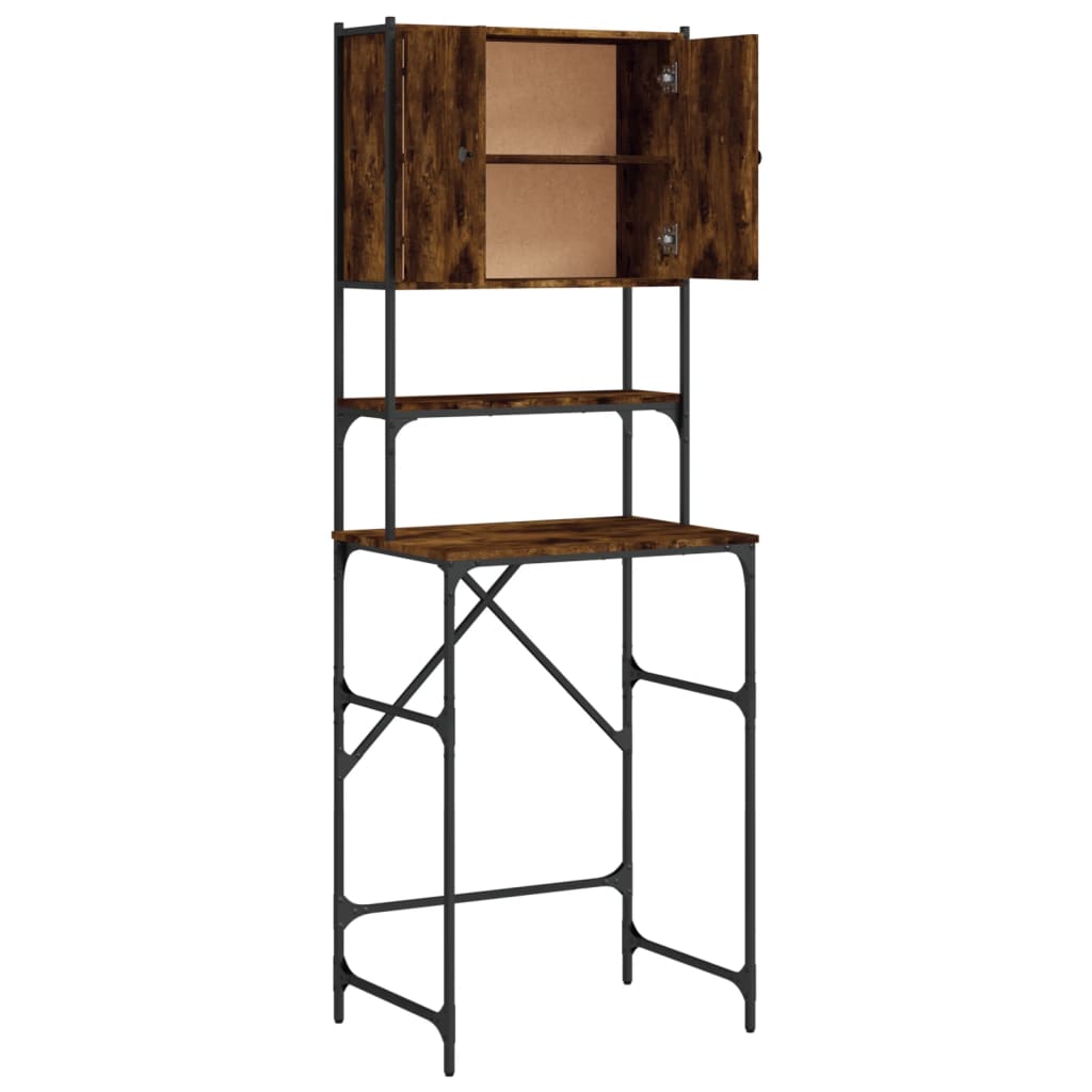 Washing machine cabinet smoked oak 68x48.5x194 cm