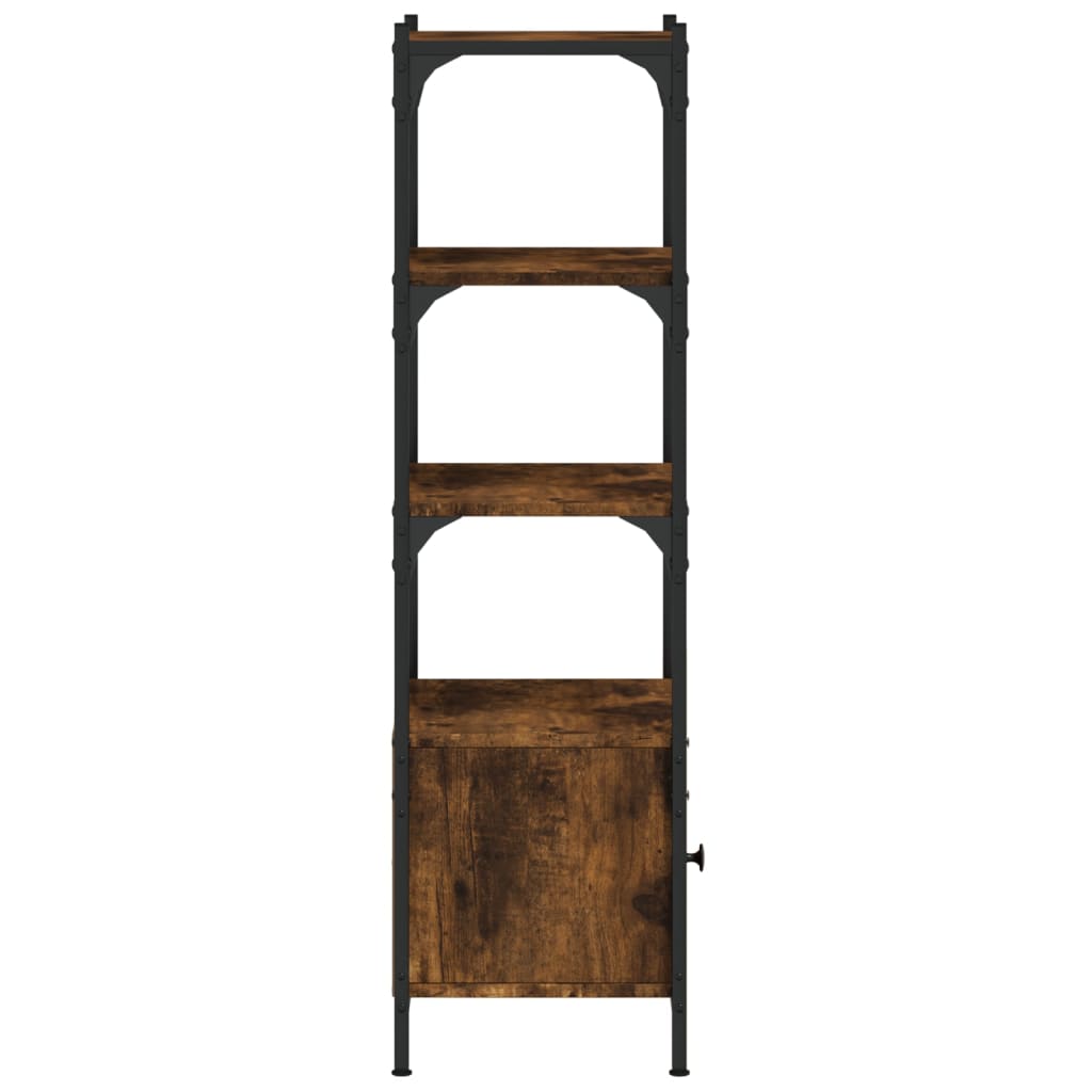 Bibliothèque 3 étagères chêne fumé 41x30x109,5 cm matière bois