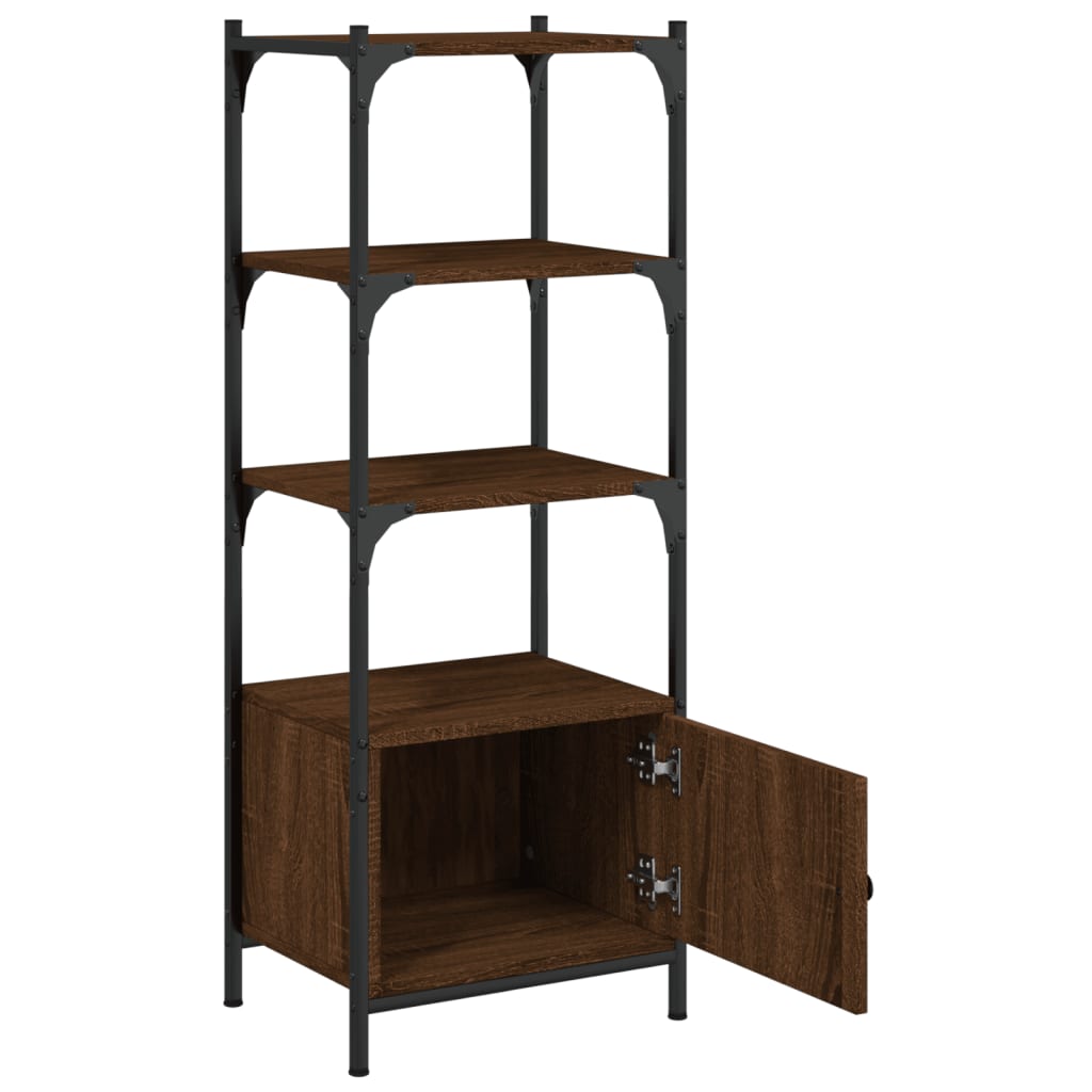 Bookcase 3 Shelves Brown Oak Look 41x30x109.5 cm