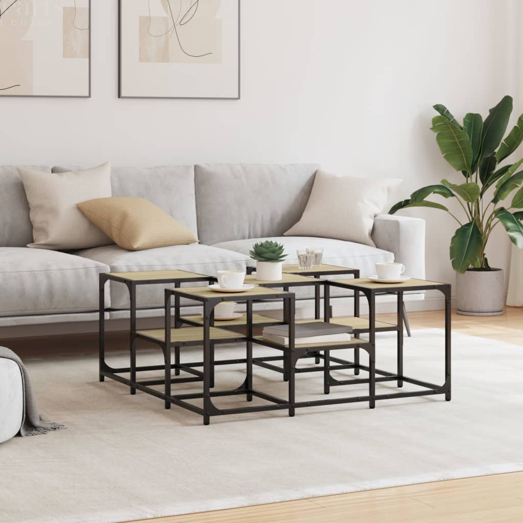 Coffee table Sonoma oak 91x91x40 cm wood material