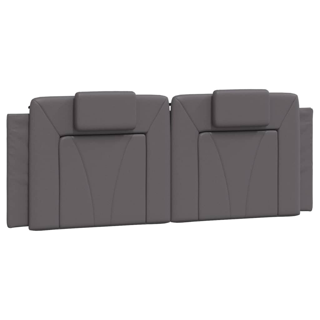 Bettgestell "Viana" ohne Matratze Grau 140x190 cm Kunstleder