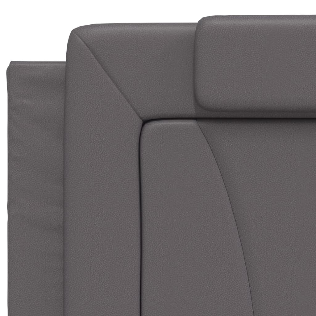 Bettgestell "Viana" ohne Matratze Grau 200x200 cm Kunstleder