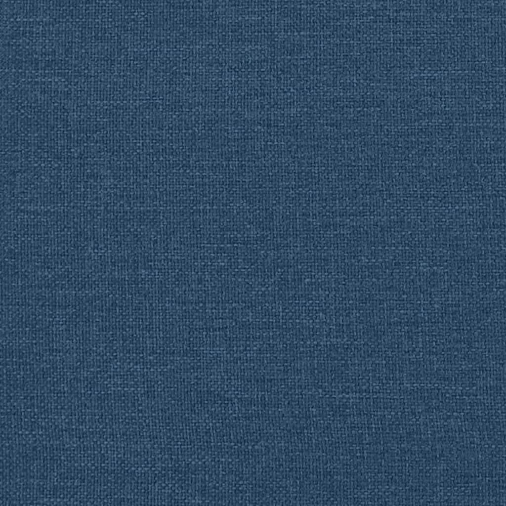 Bed with mattress blue 90x190 cm fabric