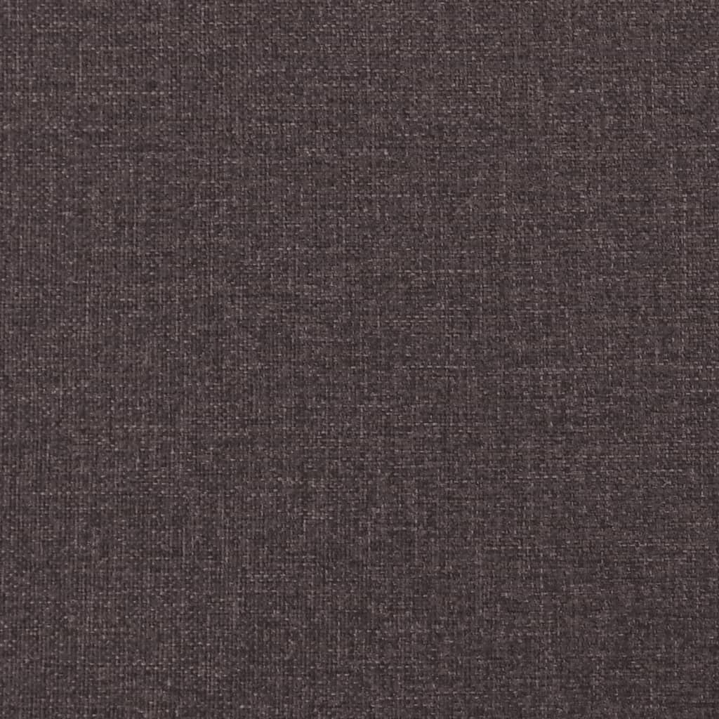Bed with mattress dark brown 100x200 cm fabric