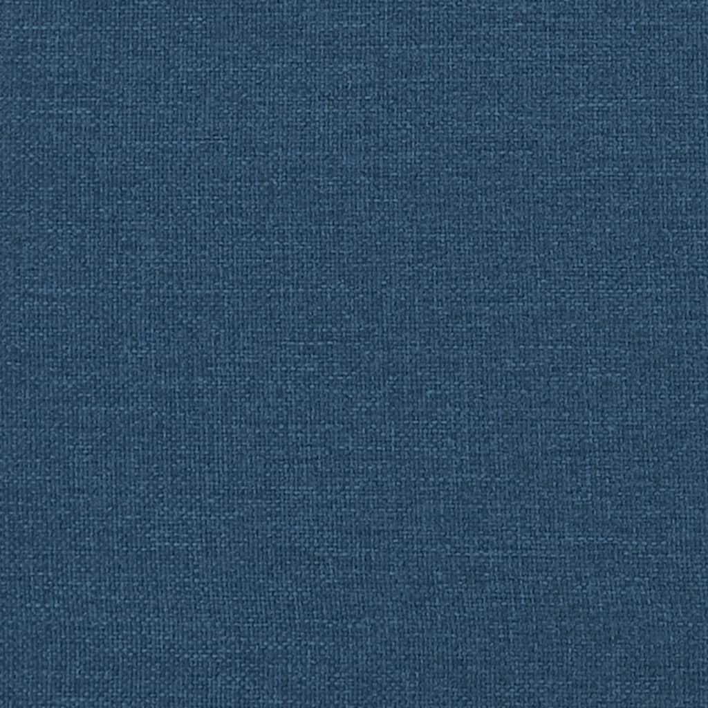 Bed with mattress blue 100x200 cm fabric