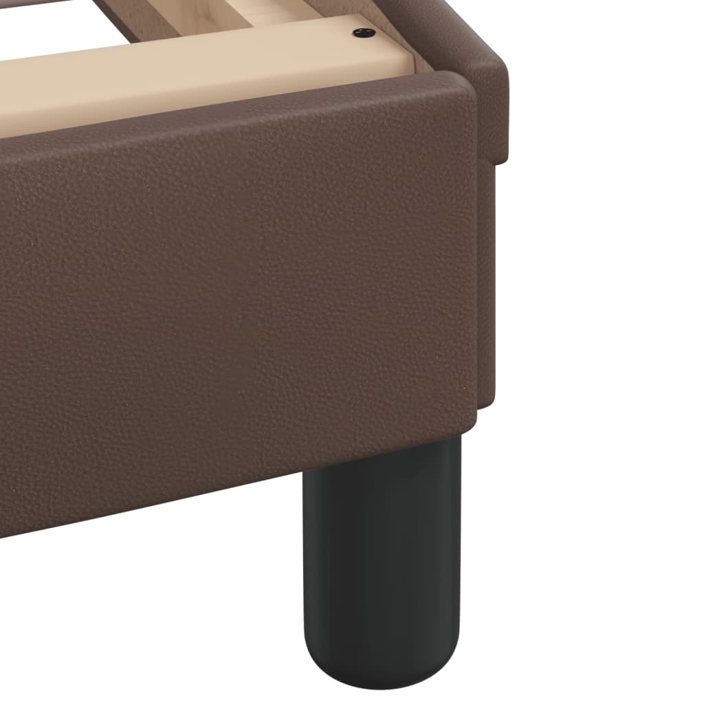Lit avec matelas "Dover" marron 100x200 cm en similicuir
