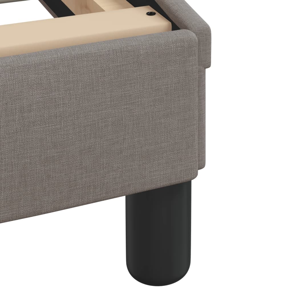 Bett mit Matratze "Dover" Taupe 120x200 cm Stoff