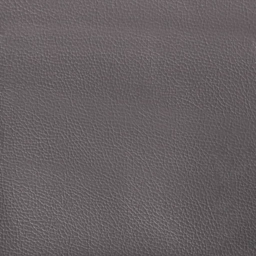 Bed with mattress grey 180x200 cm artificial leather