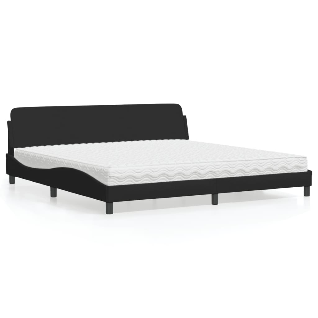 Bett mit Matratze "Dover" Schwarz 200x200 cm Stoff