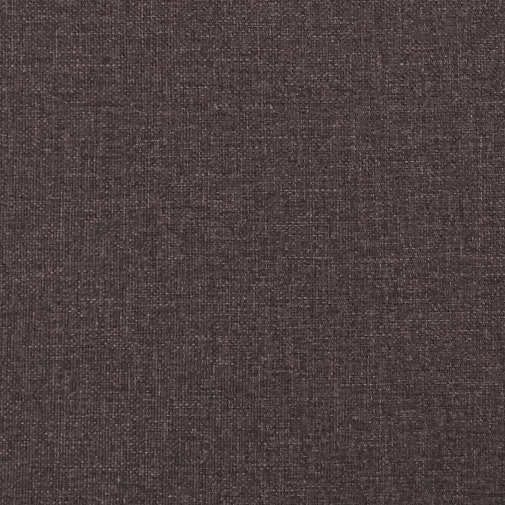 Bed with mattress dark brown 100x200 cm fabric