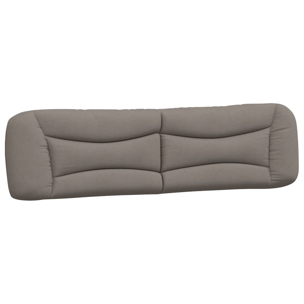 Bed with mattress taupe 200x200 cm fabric