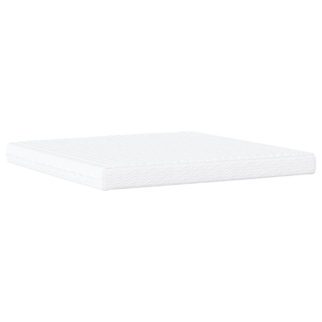 Bed with mattress cream 200x200 cm fabric