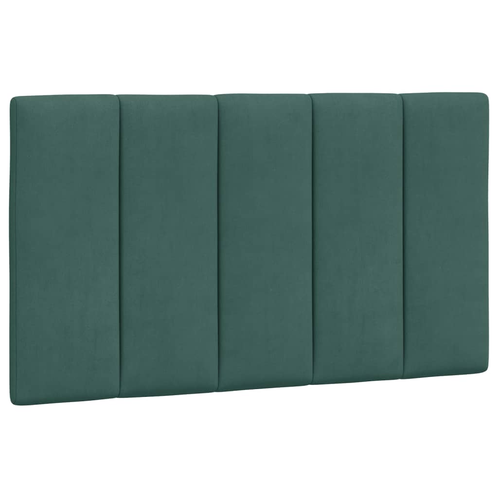 Bed with mattress dark green 90x200 cm velvet