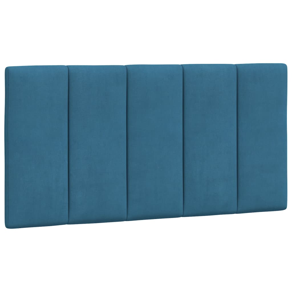 Bett mit Matratze "Hanko" Blau 100x200 cm Samt