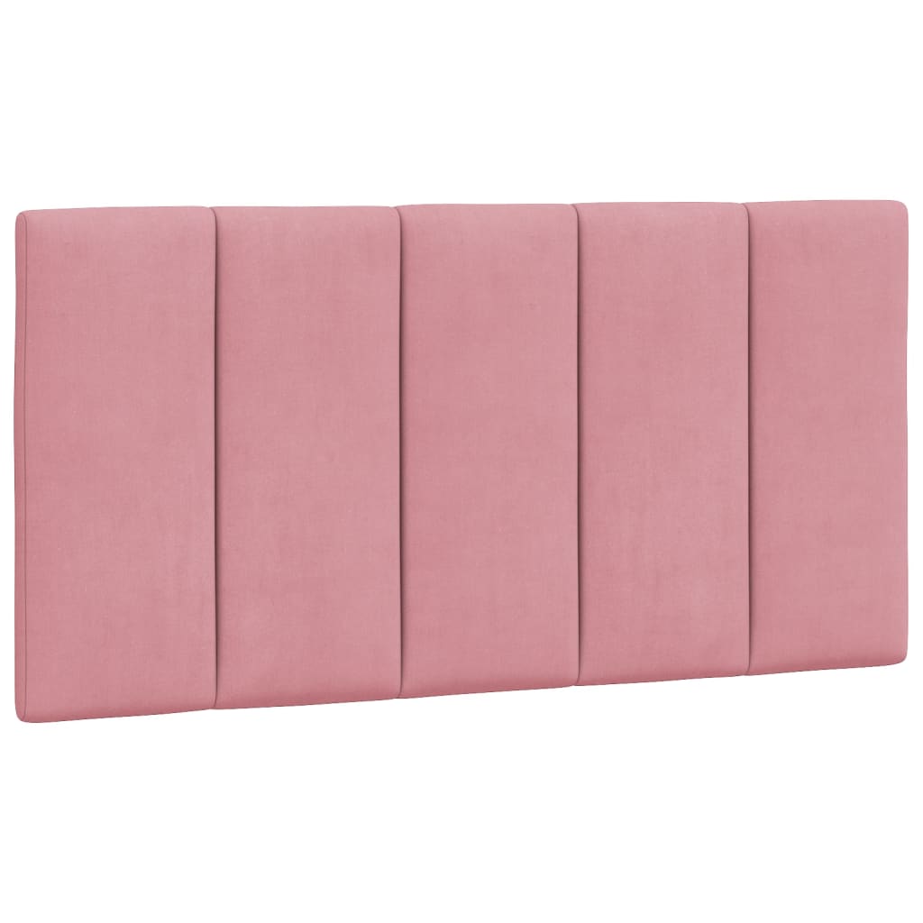 Bed with mattress pink 100x200 cm velvet
