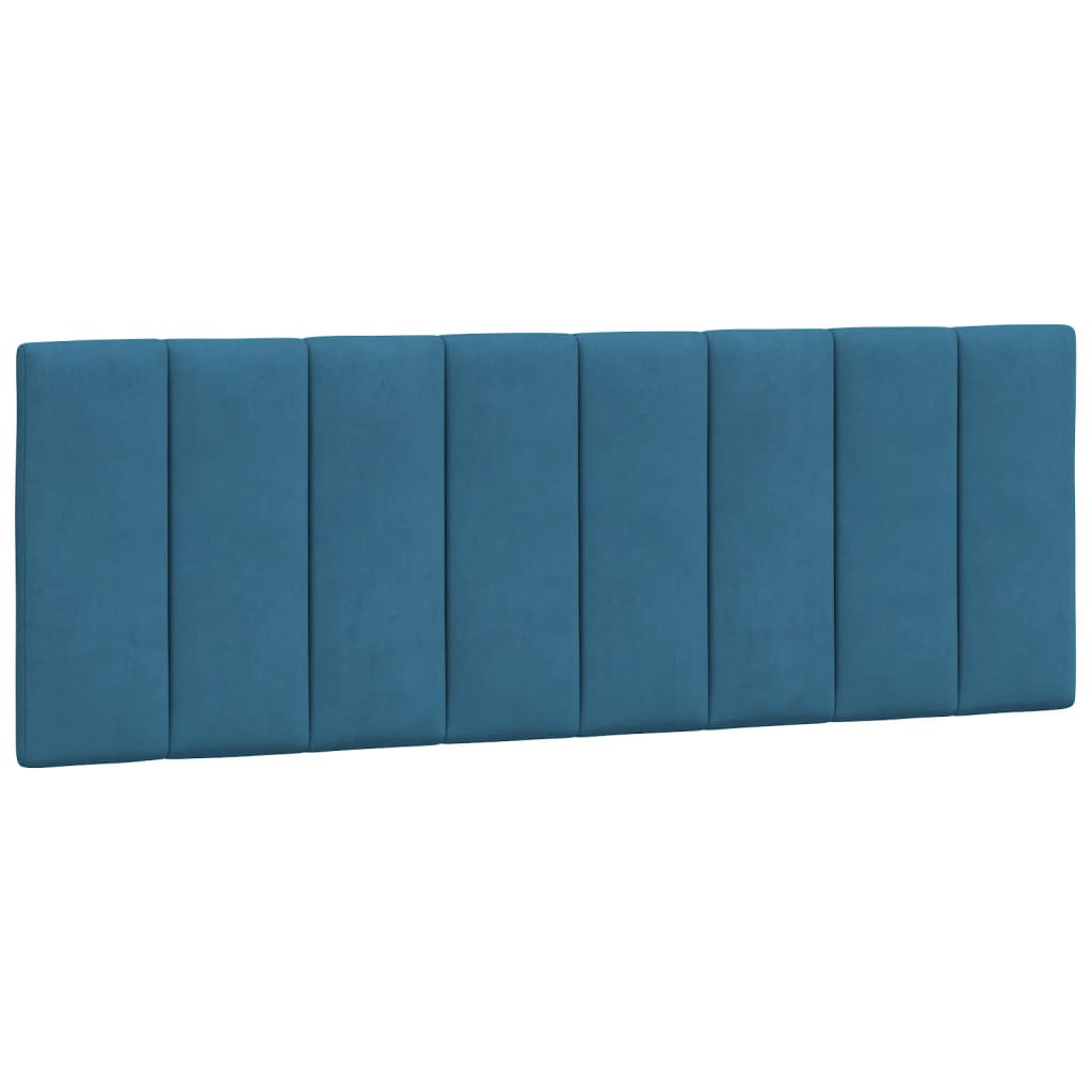 Bett mit Matratze "Hanko" Blau 120x200 cm Samt
