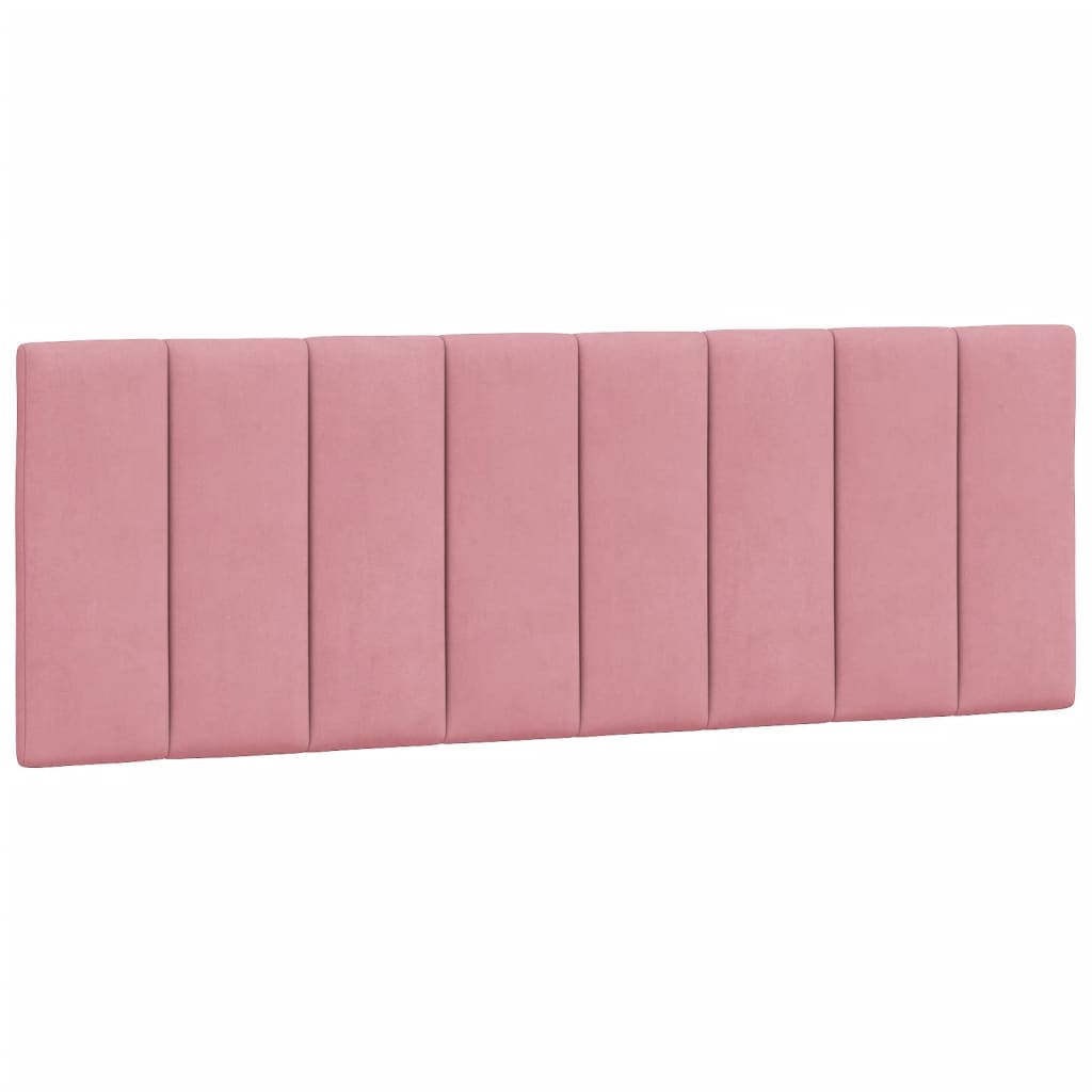 Bett mit Matratze "Hanko" Rosa 140x190 cm Samt