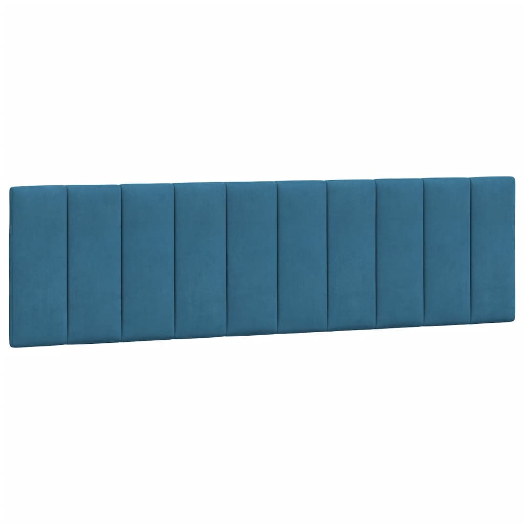 Bett mit Matratze "Hanko" Blau 180x200 cm Samt