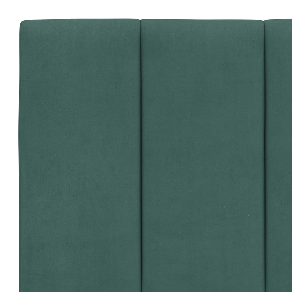 Bett mit Matratze "Hanko" Dunkelgrün 200x200 cm Samt