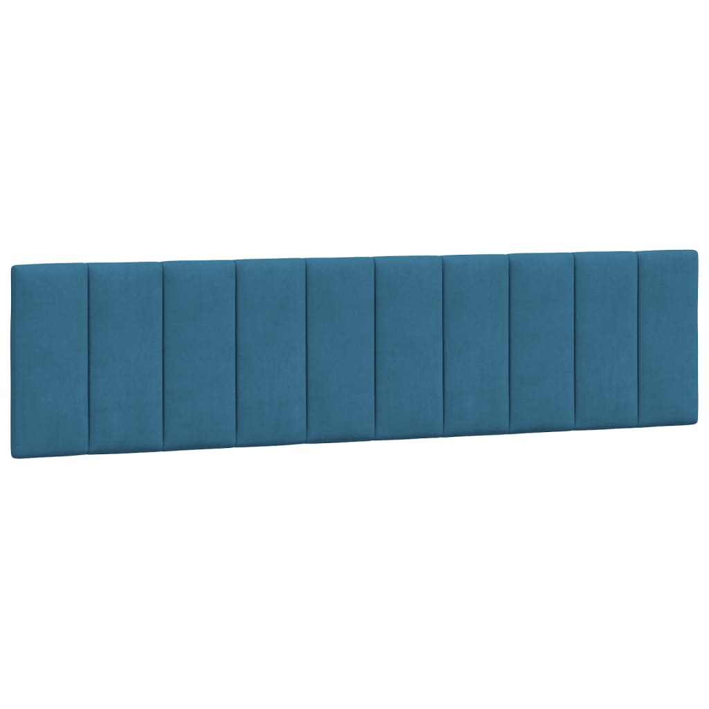 Bett mit Matratze "Hanko" Blau 200x200 cm Samt