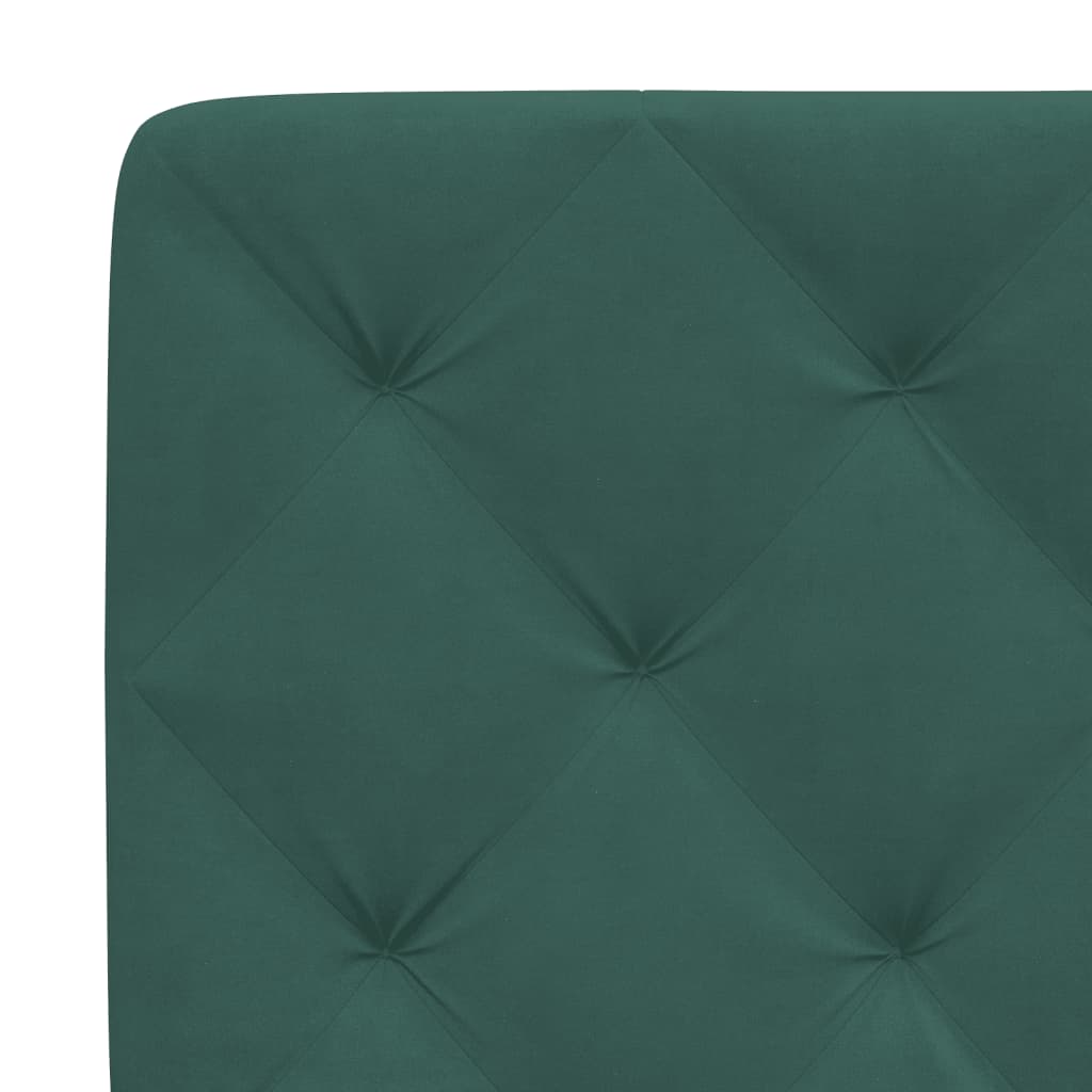 Bed with mattress dark green 100x200 cm velvet
