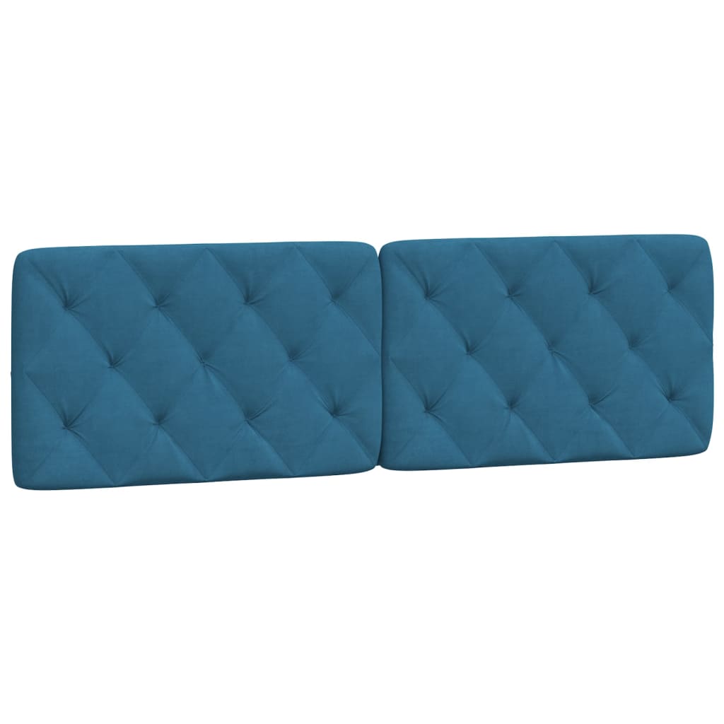 Bett mit Matratze Blau 160x200 cm Samt