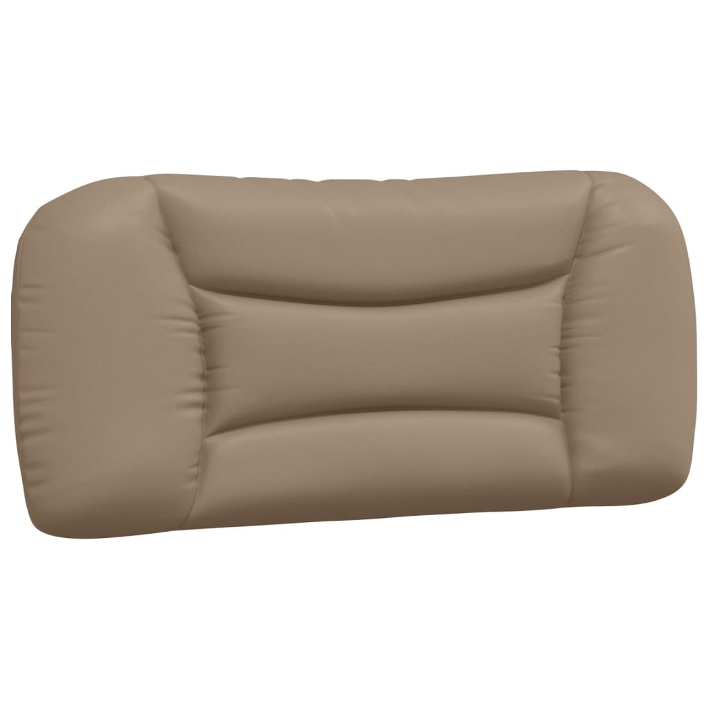 Bed with mattress cappuccino brown 90x190 cm artificial leather