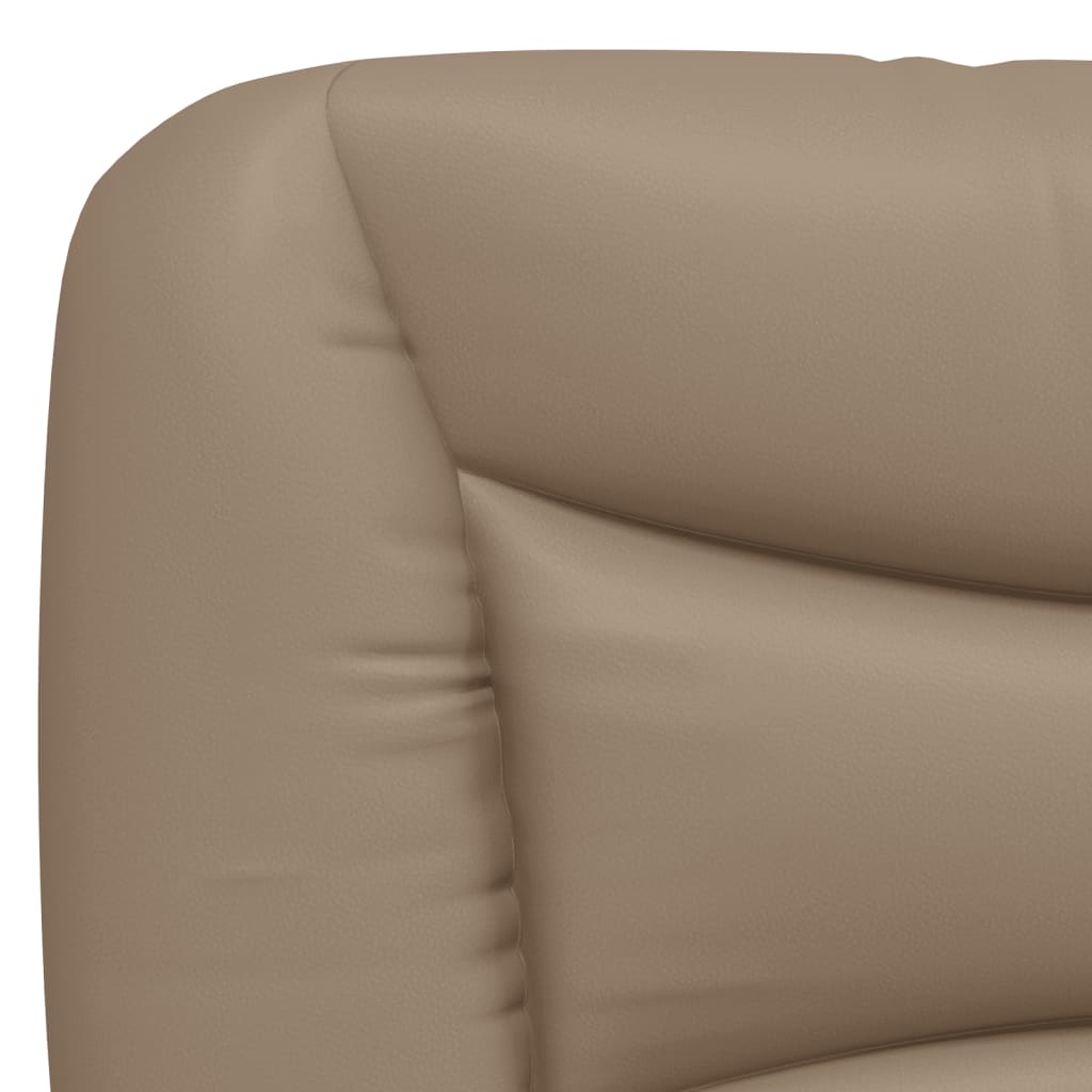 Bed with mattress cappuccino brown 90x190 cm artificial leather