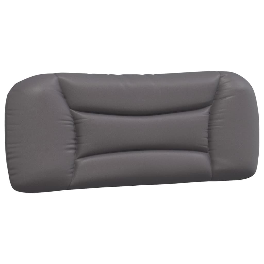 Bed with mattress grey 100x200 cm artificial leather