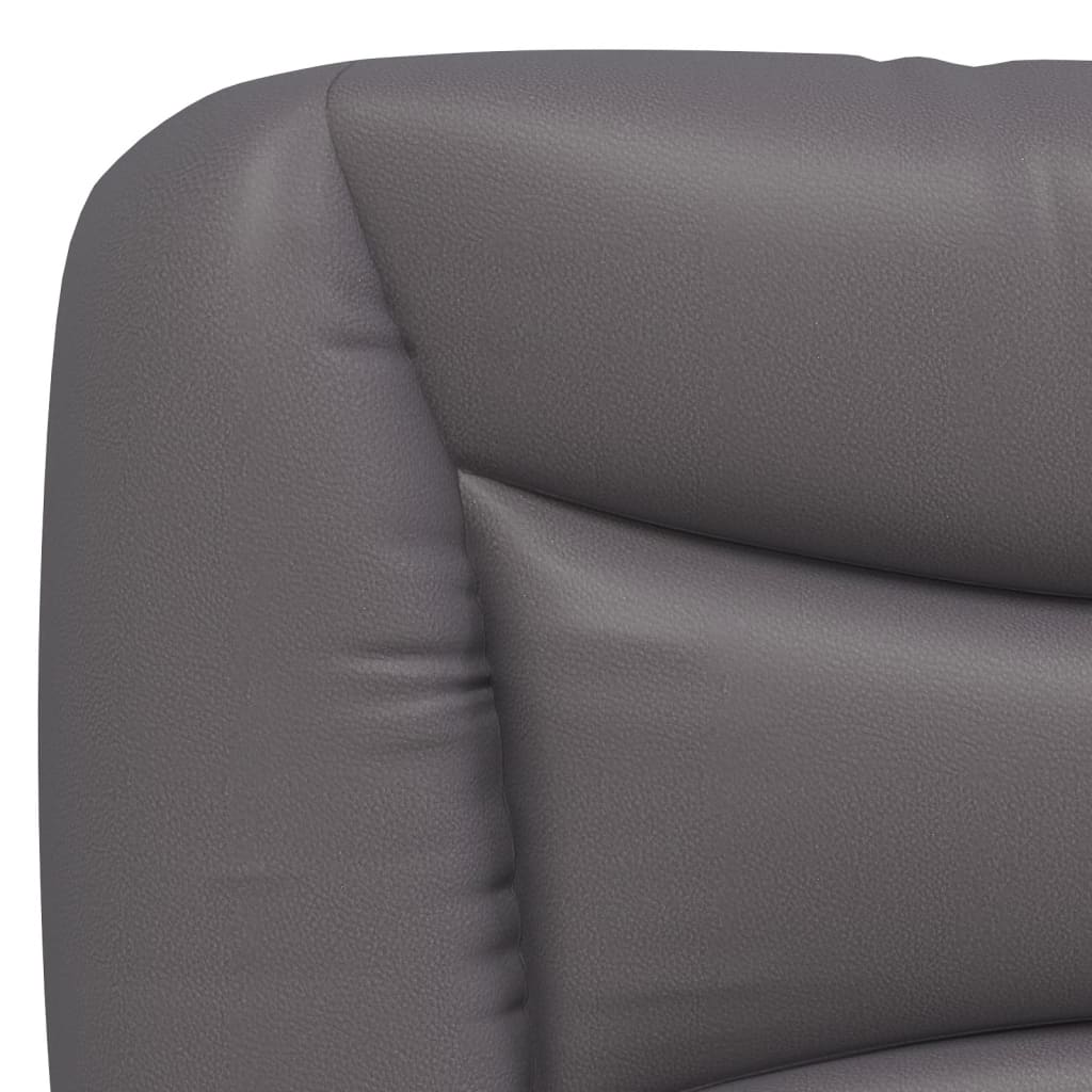 Bed with mattress grey 100x200 cm artificial leather