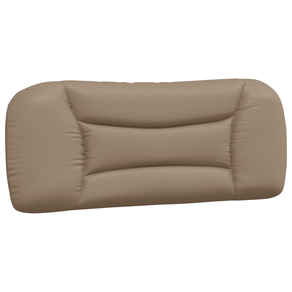 Bed with mattress cappuccino brown 100x200 cm artificial leather