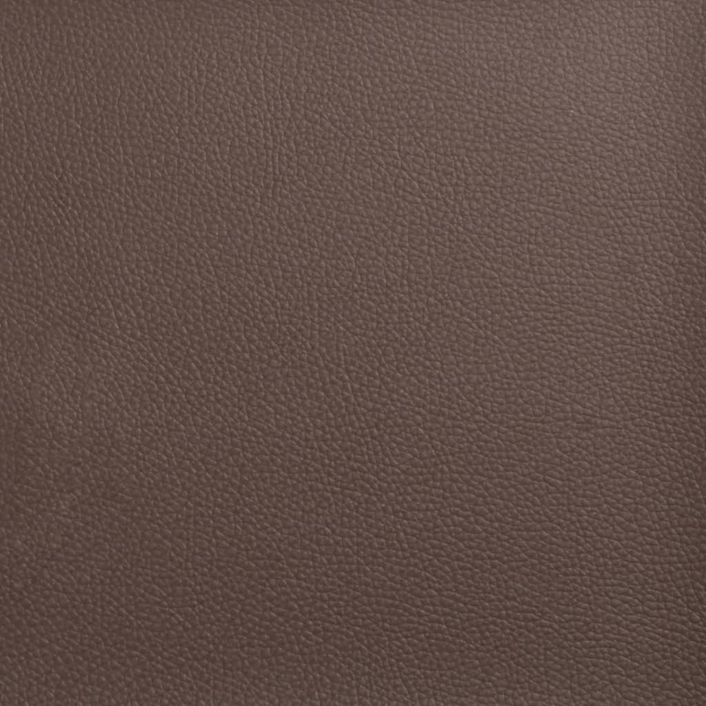 Bed with mattress brown 80x200 cm artificial leather