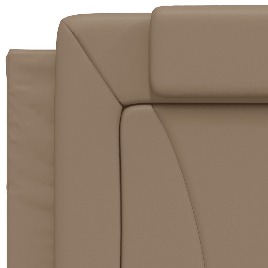 Bed with mattress cappuccino brown 80x200 cm artificial leather
