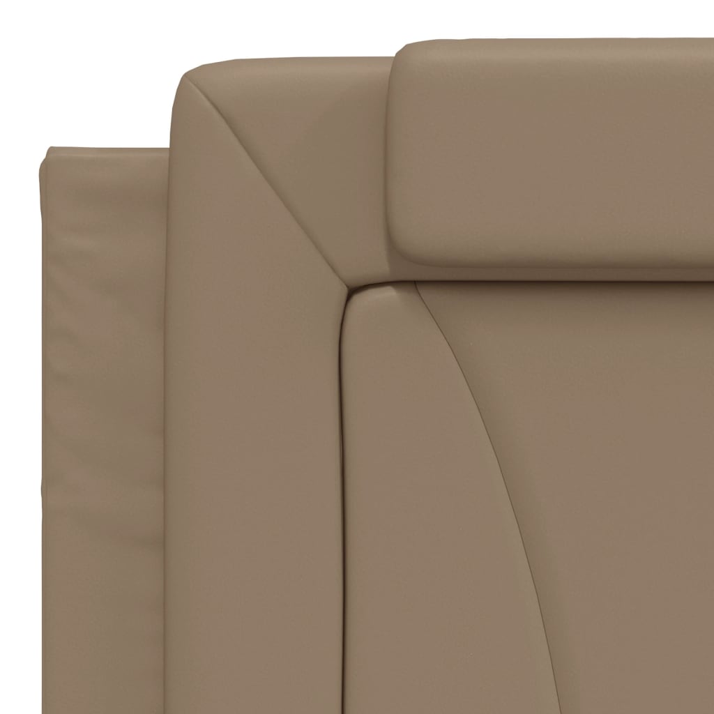 Bett "Viana" mit Matratze Cappuccino-Braun 180x200 cm Kunstleder