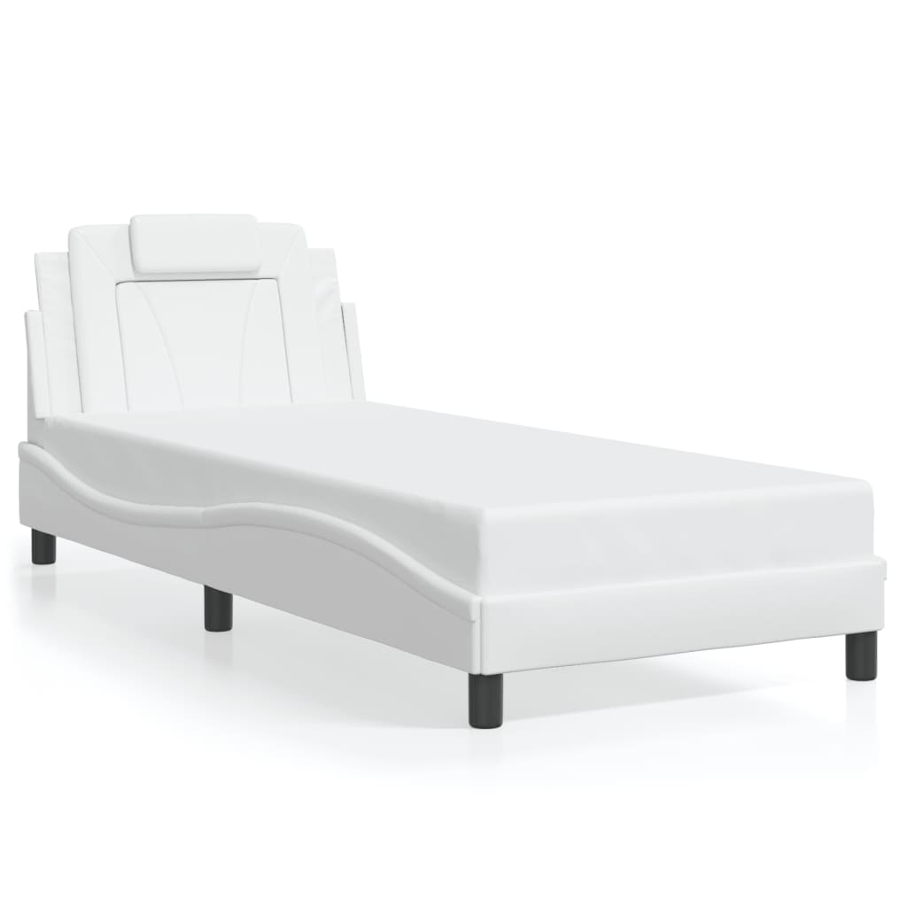Bettgestell "Viana" mit LED ohne Matratze Weiß 90x190 cm