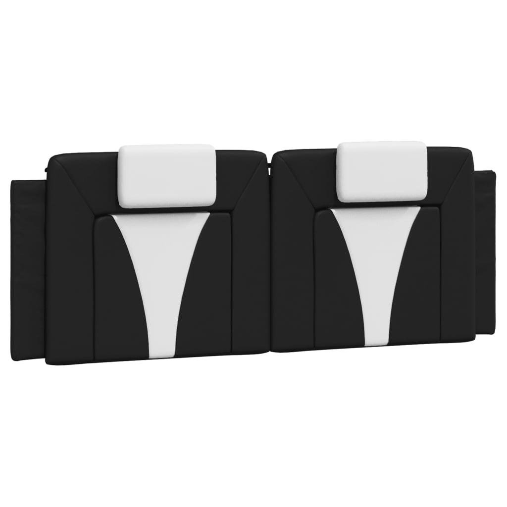 Bettgestell "Viana" mit LED ohne Matratze Schwarz und Weiß 140x190 cm