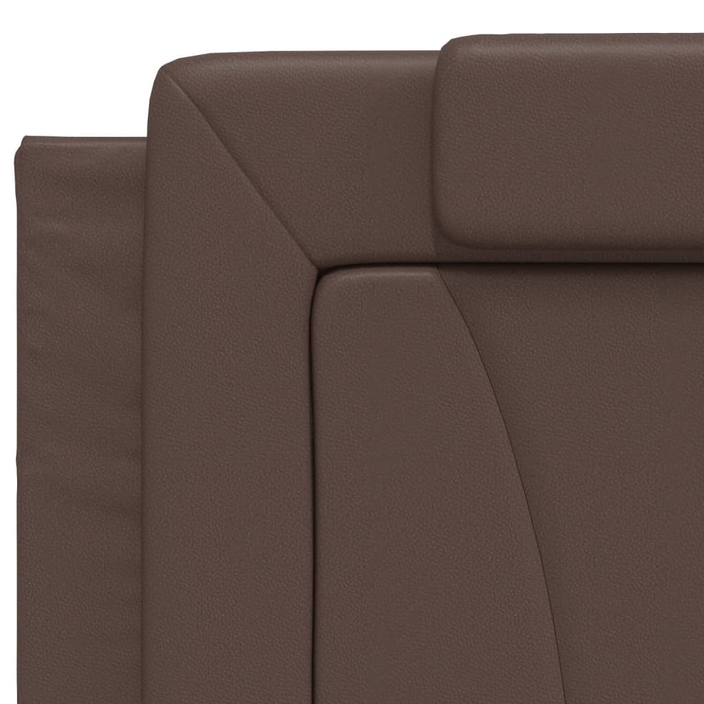 Bettgestell "Viana" mit LED ohne Matratze Braun 200x200 cm