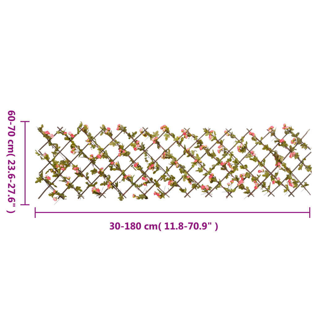 Trellis with Artificial Ivy 5 pcs. Expandable 180x60 cm