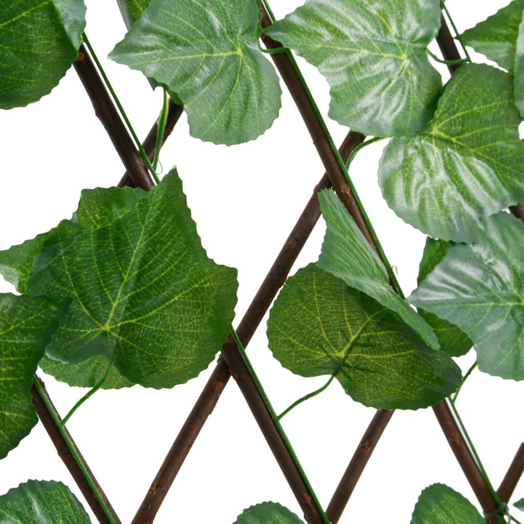 Trellis with Artificial Vine Leaves 5 pcs. Expandable 180x20cm