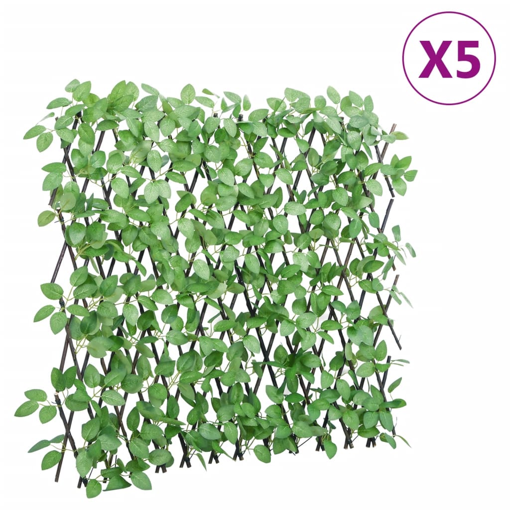 Trellis with Artificial Ivy 5 pcs. Expandable 180x65 cm