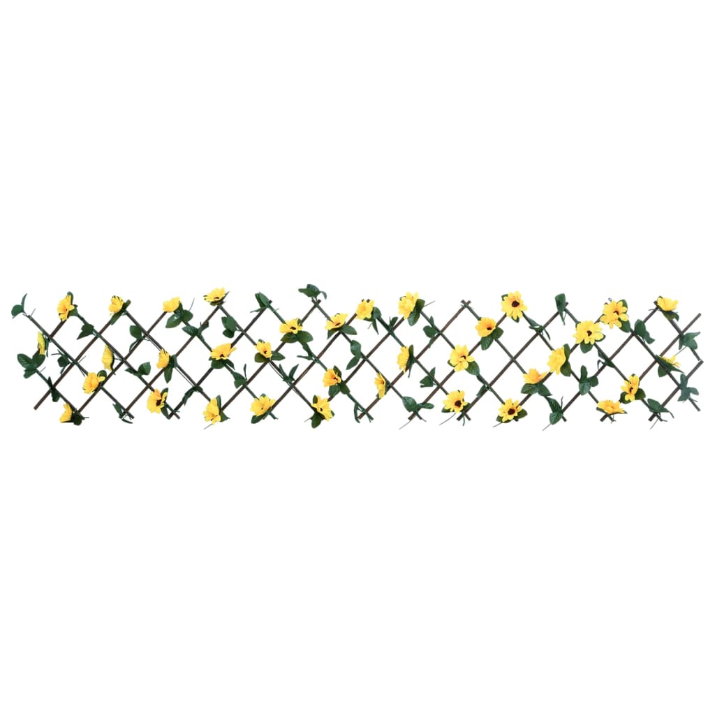 Trellis with Artificial Ivy Expandable Yellow 180x20 cm