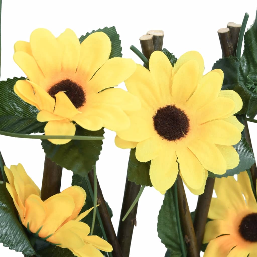 Trellis with Artificial Ivy Expandable Yellow 180x20 cm