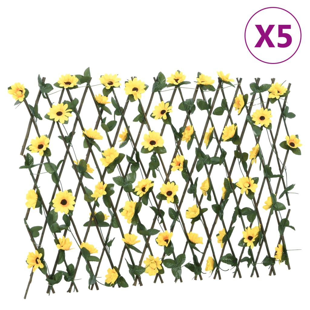 Trellis with Artificial Ivy 5 pcs. Expandable 180x60 cm