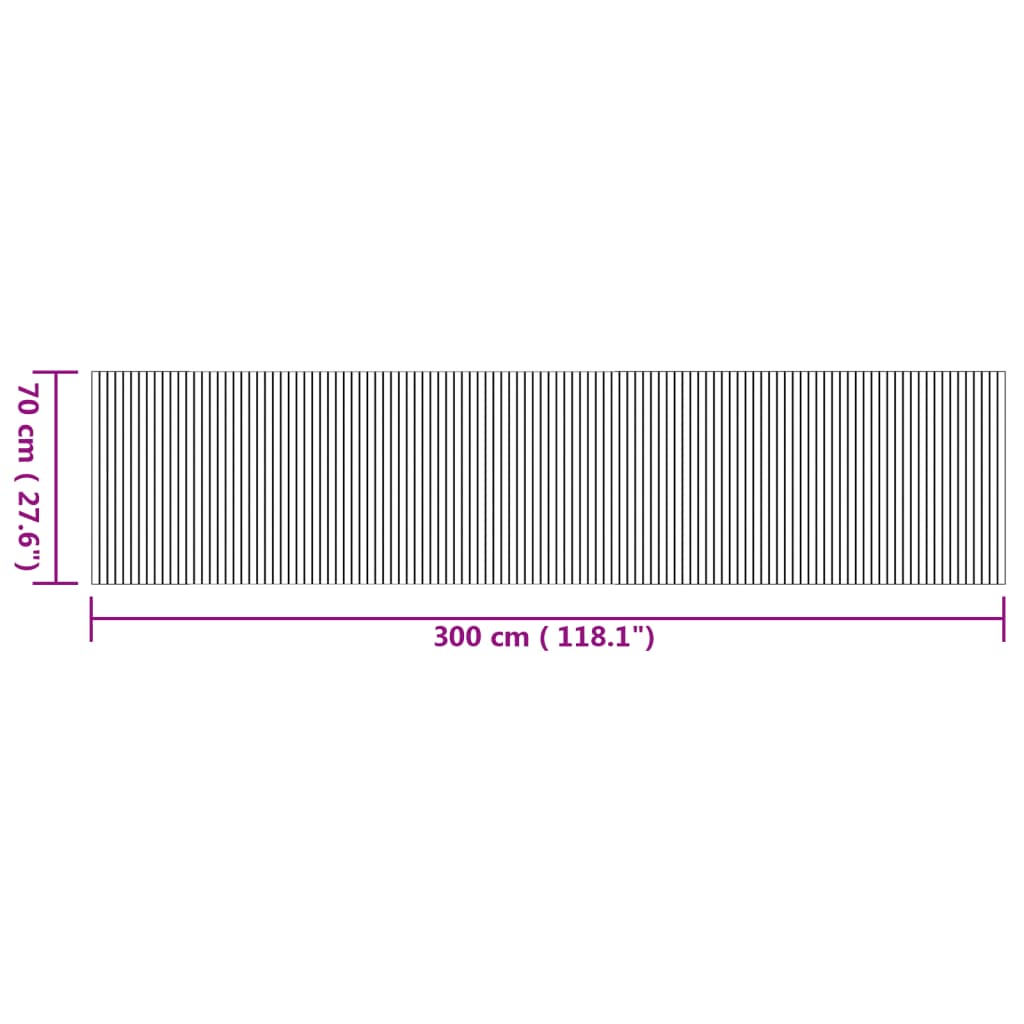 Teppich Rechteckig Natur 70x300 cm Bambus