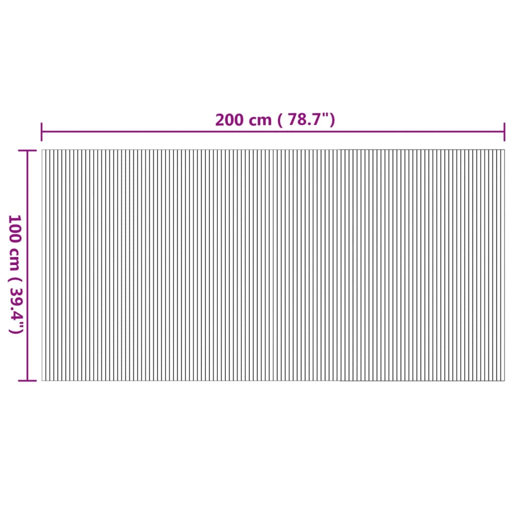 Teppich Rechteckig Natur 100x200 cm Bambus