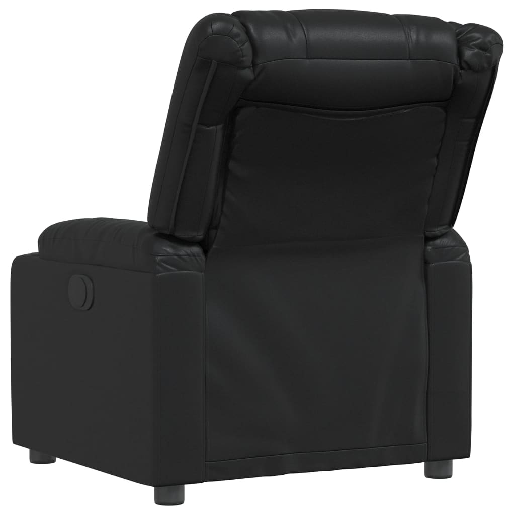 Fauteuil de relaxation simili cuir noir