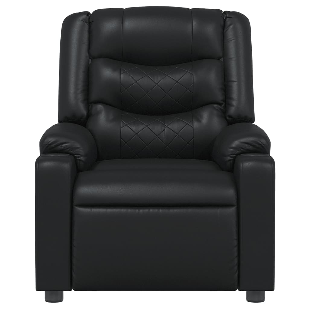 Fauteuil de relaxation simili cuir noir