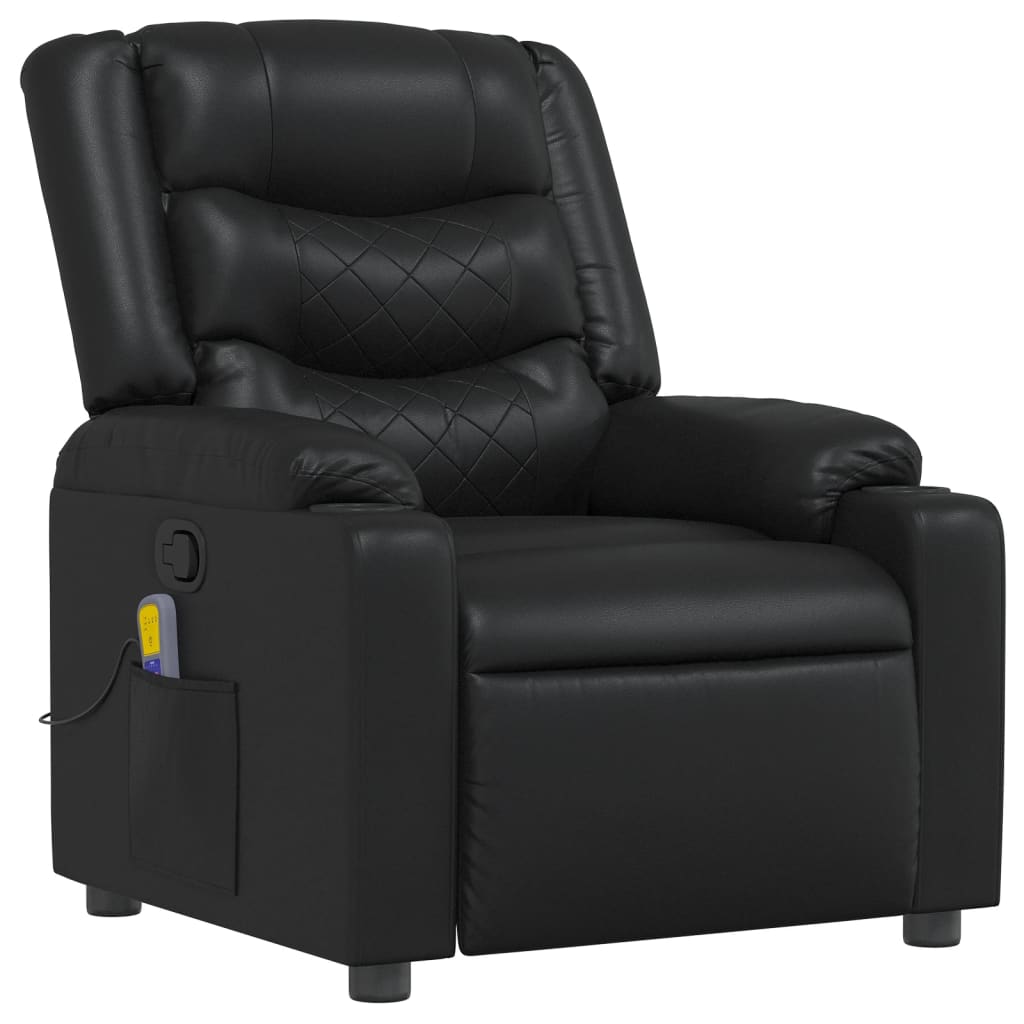 Fauteuil de massage simili cuir noir