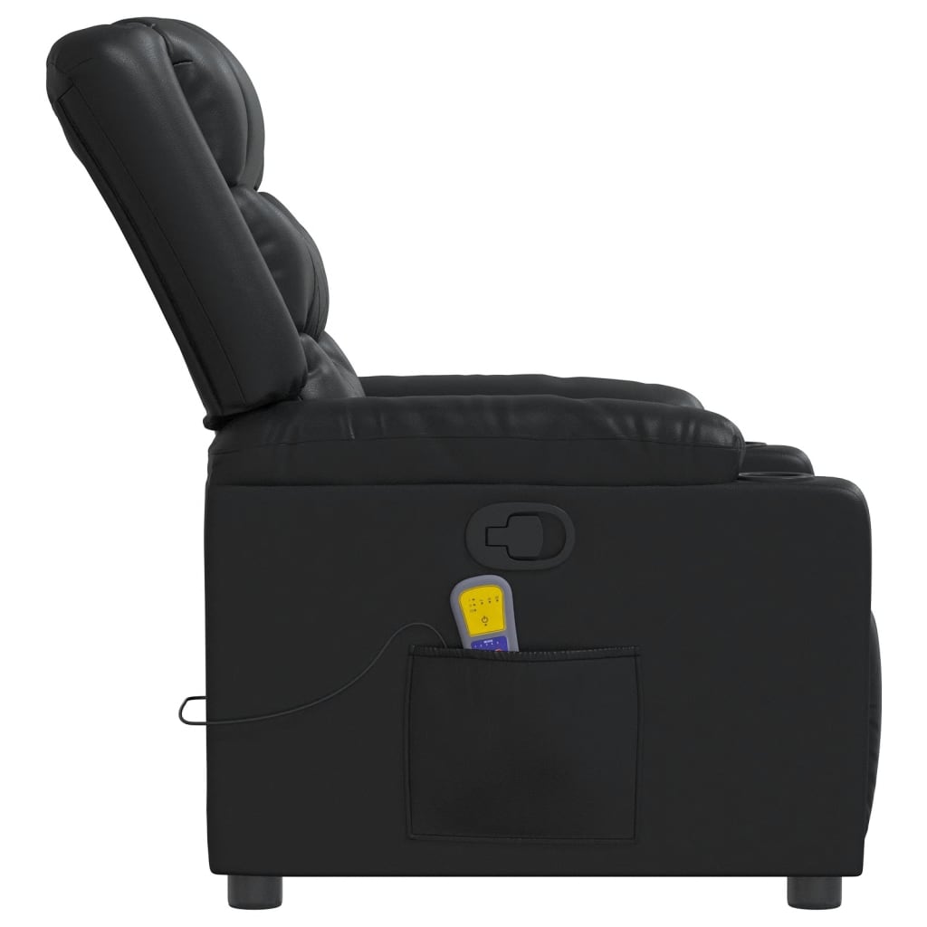 Fauteuil de massage simili cuir noir
