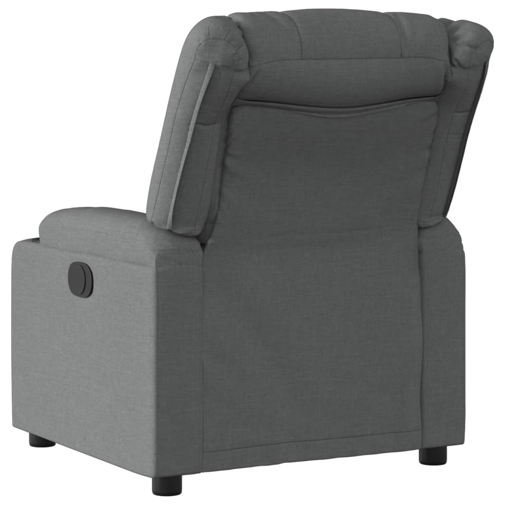 Fauteuil de relaxation tissu gris foncé